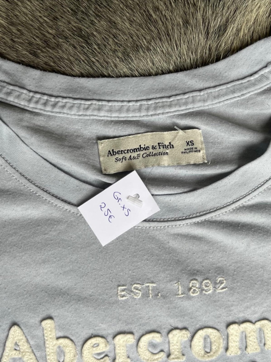 Abercrombie & Fitch Top XS Hellgrau