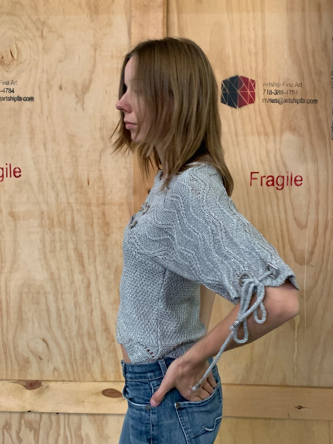 TOTTI Oberteil M Grau, Silber