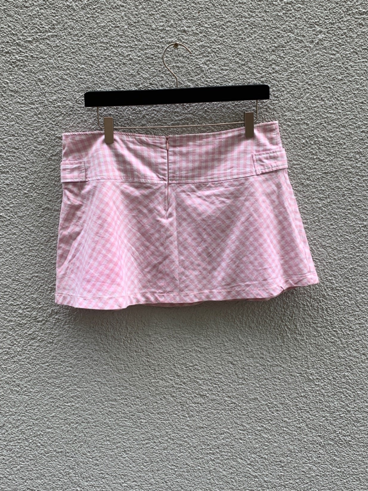 Rock L Rosa, Weiß kariert