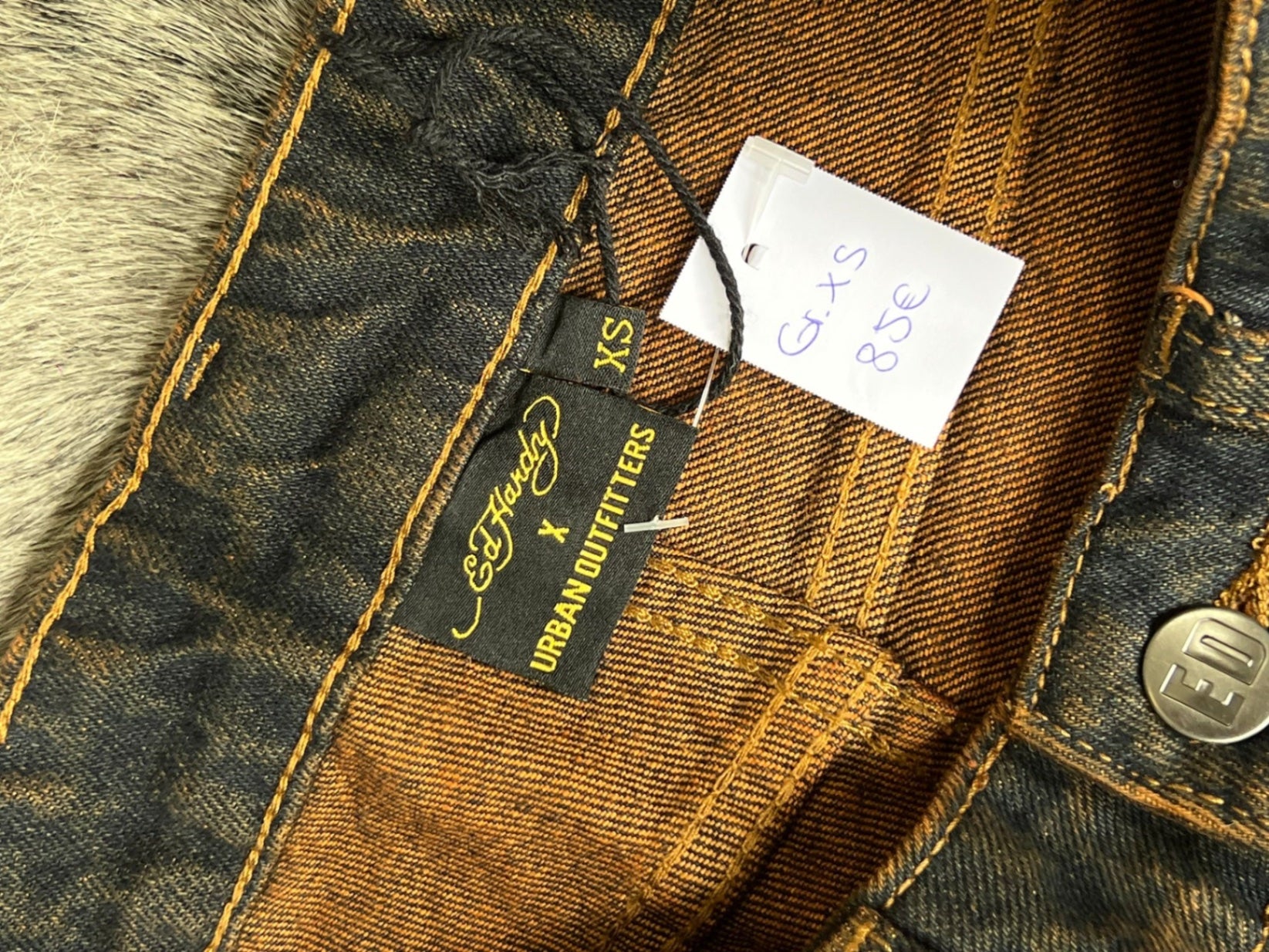 Ed Hardy Jeans XS Schwarz mit weißen Druck