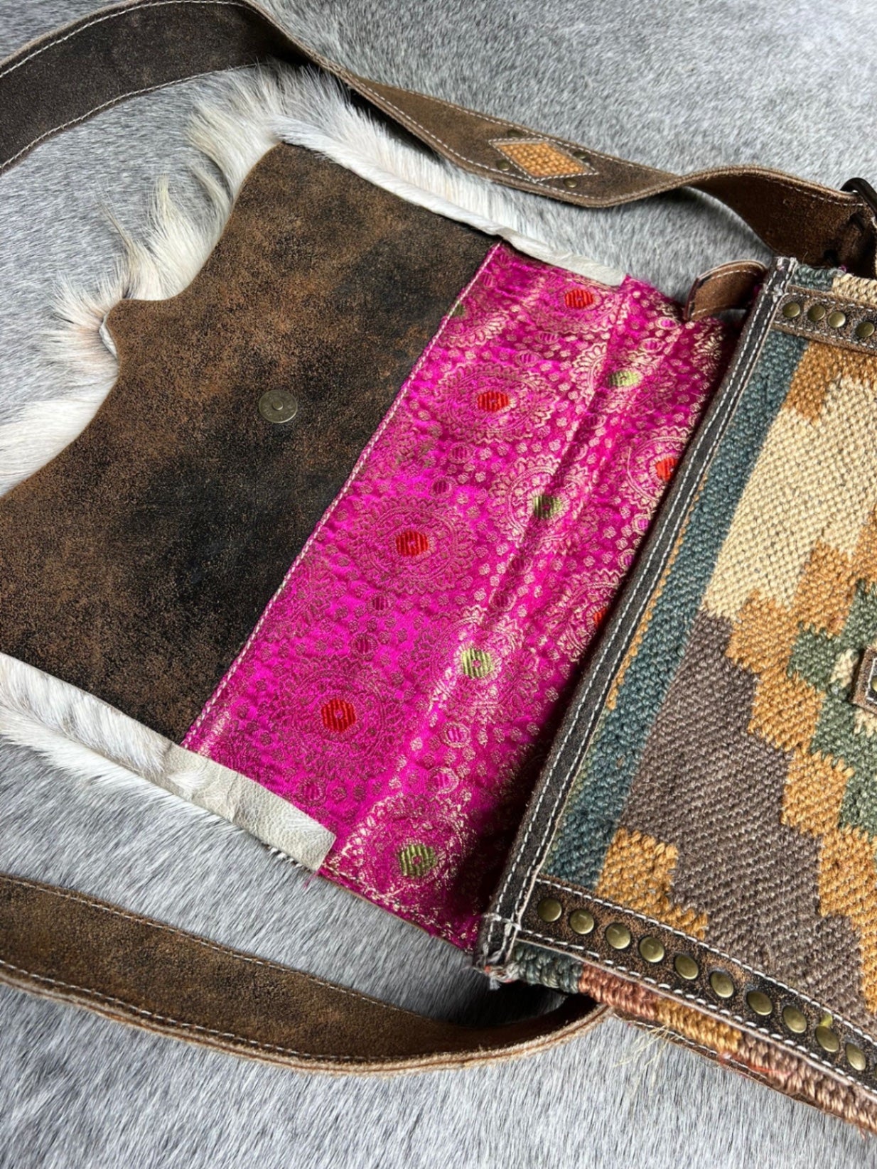 Kuhfell Tasche Leder