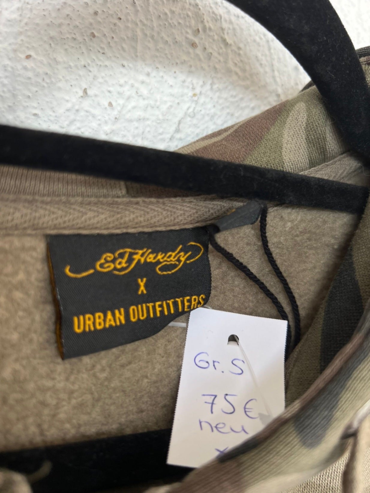 Ed Hardy Hoodie S Grün, Braun, Schwarz, Weiß