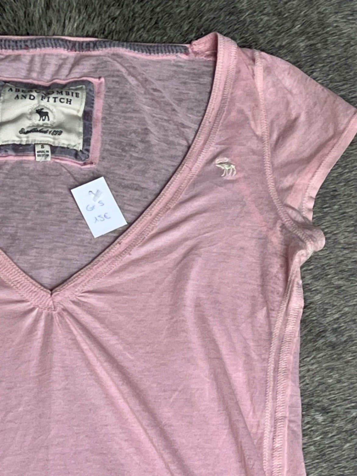Abercrombie & Fitch Top trägerlos S Rosa