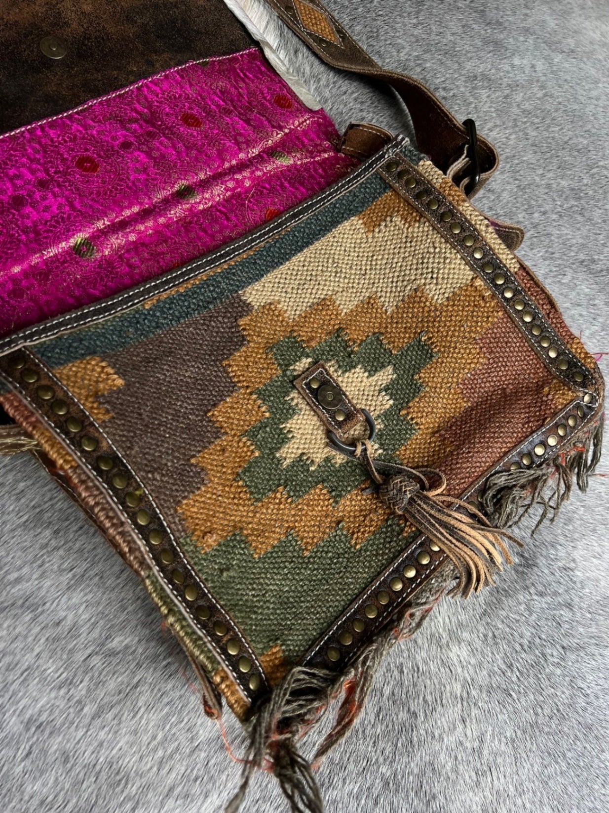 Kuhfell Tasche Leder