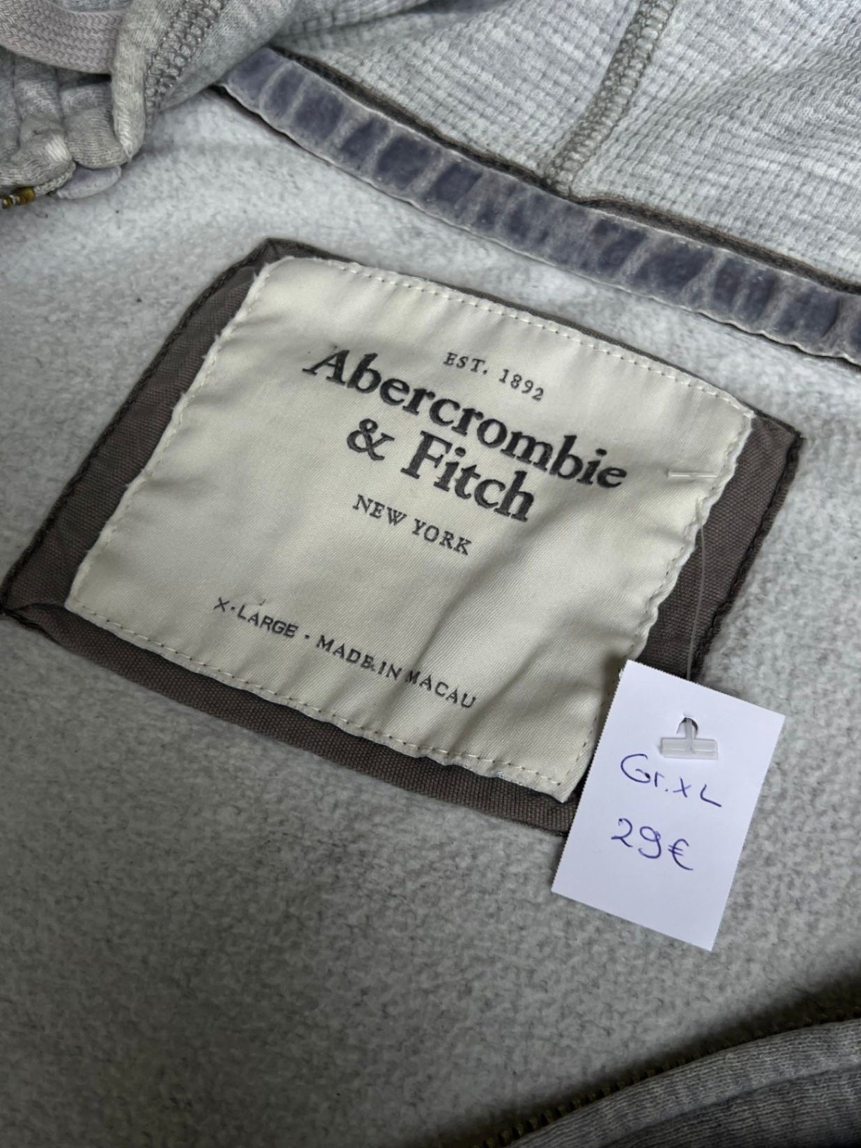 Sweatshirtjacke XL Grau