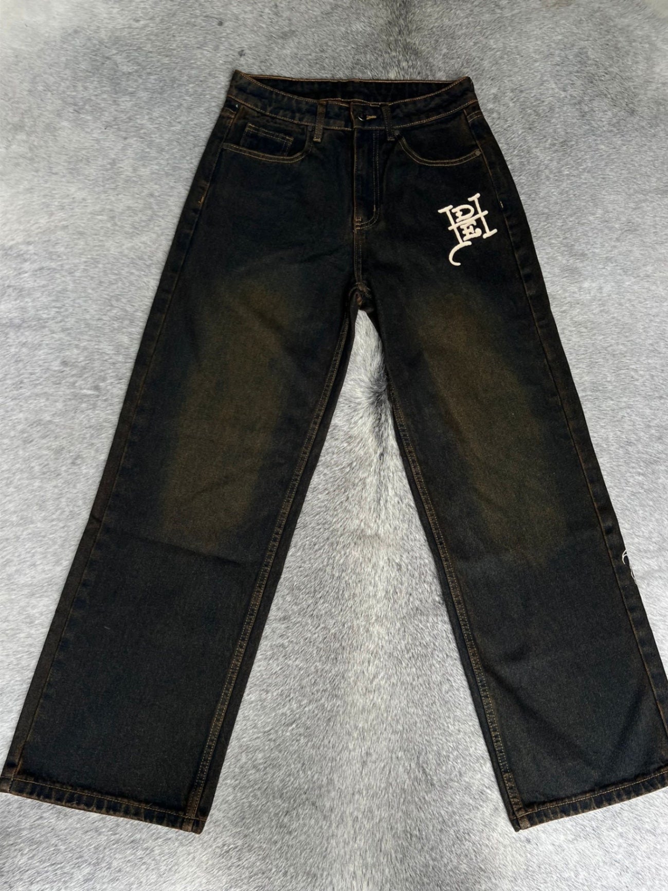Ed Hardy Jeans XS Schwarz mit weißen Druck