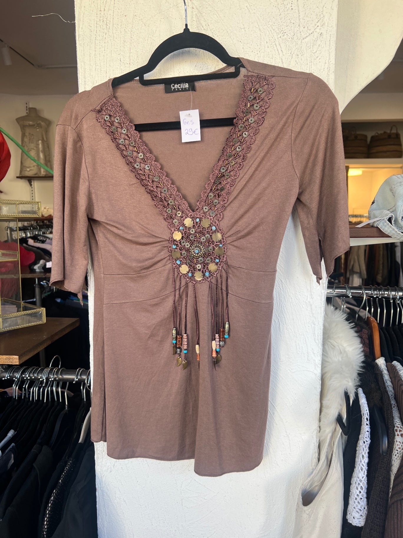 Cécilia Paris Ärmelloses Oberteil S Beige