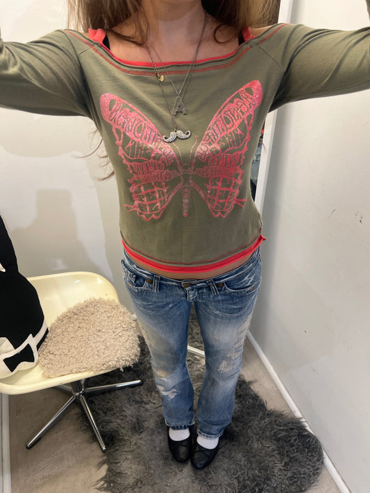 Langarmshirt S Grün