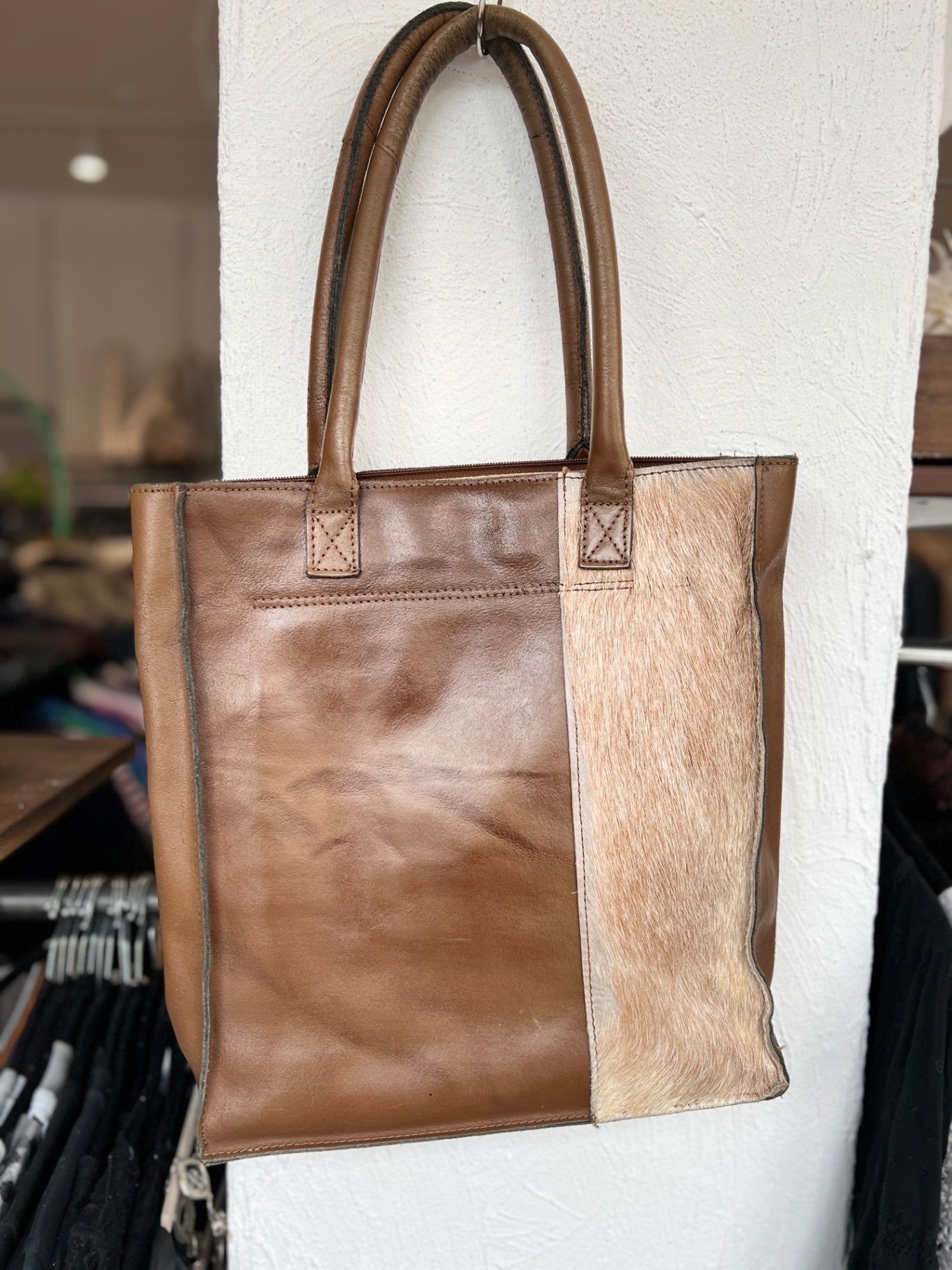 Tasche Hellbraun und Elfenbein