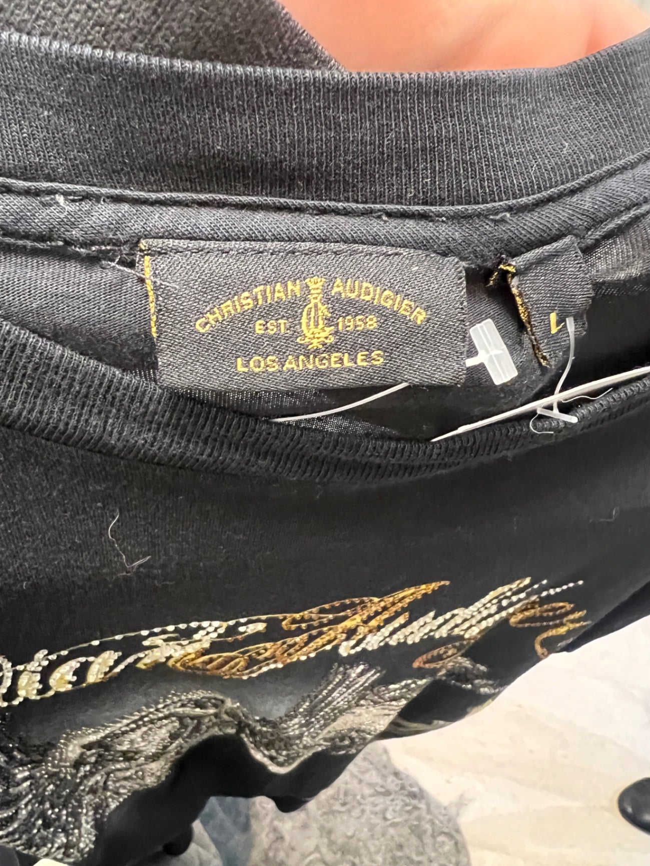 Christian Audigier T-Shirt M Schwarz