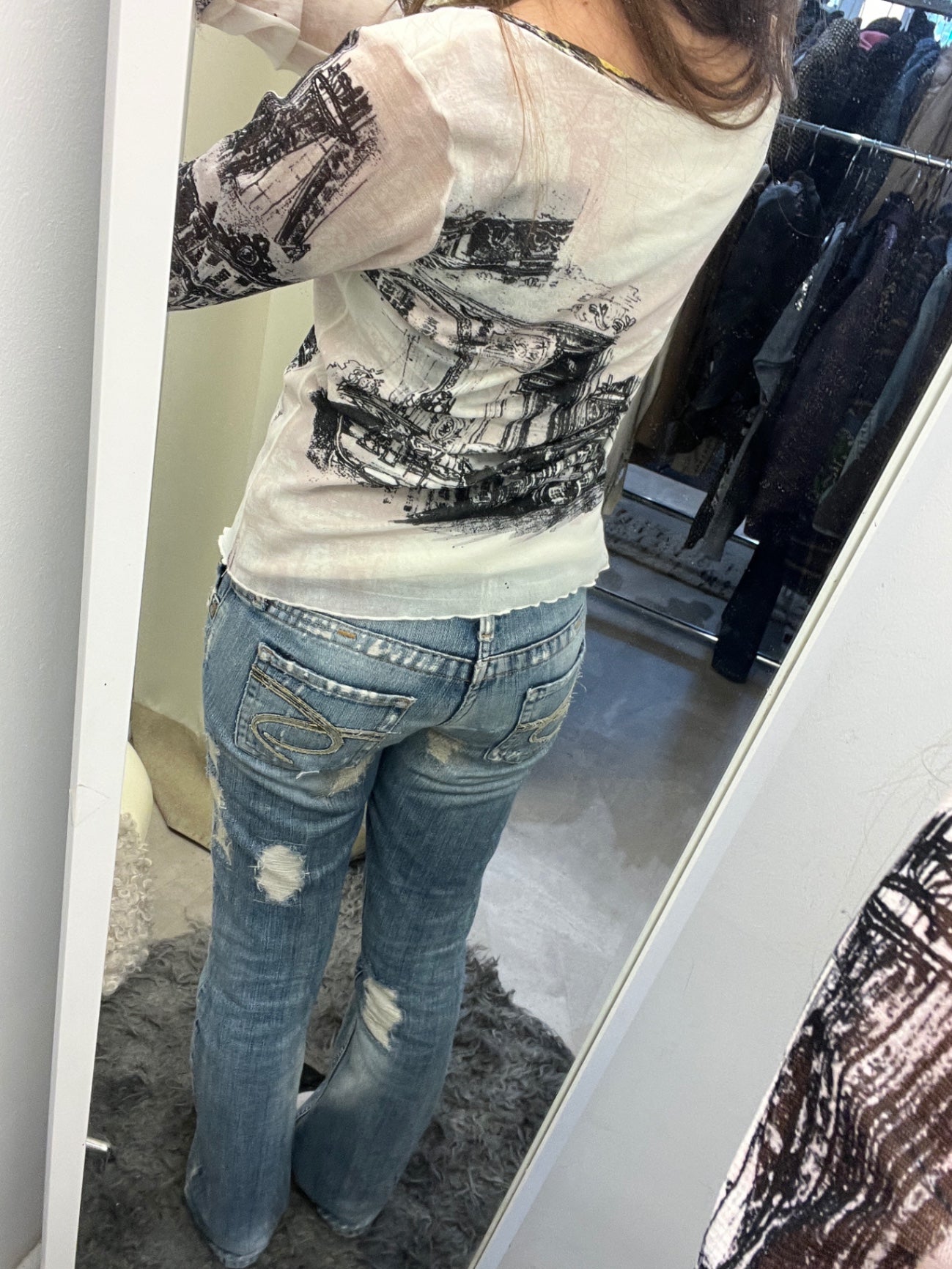 comma Oberteil 42 Mehrfarbig mit Schwarz, Pink, Gelb und Weiß