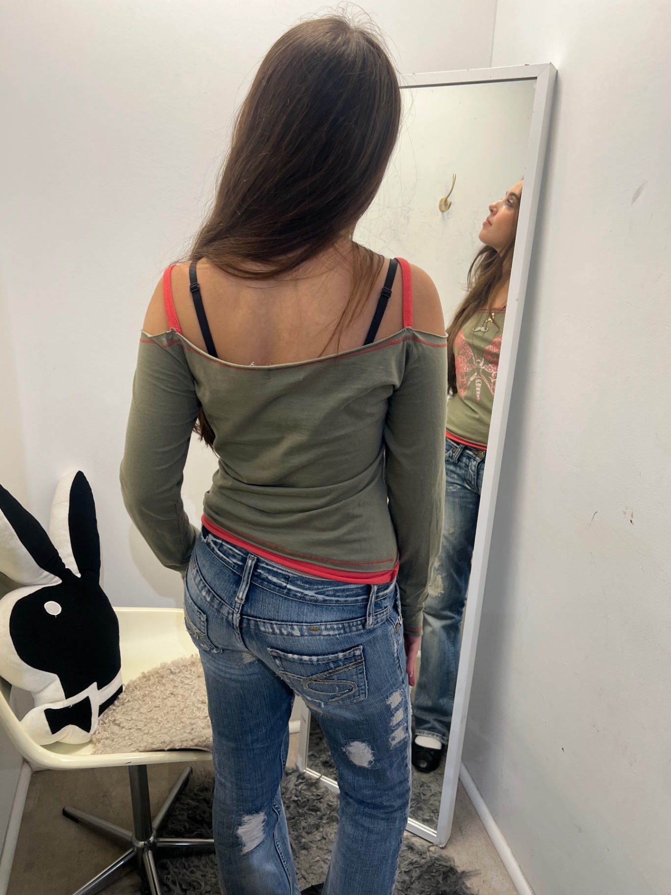 Langarmshirt S Grün