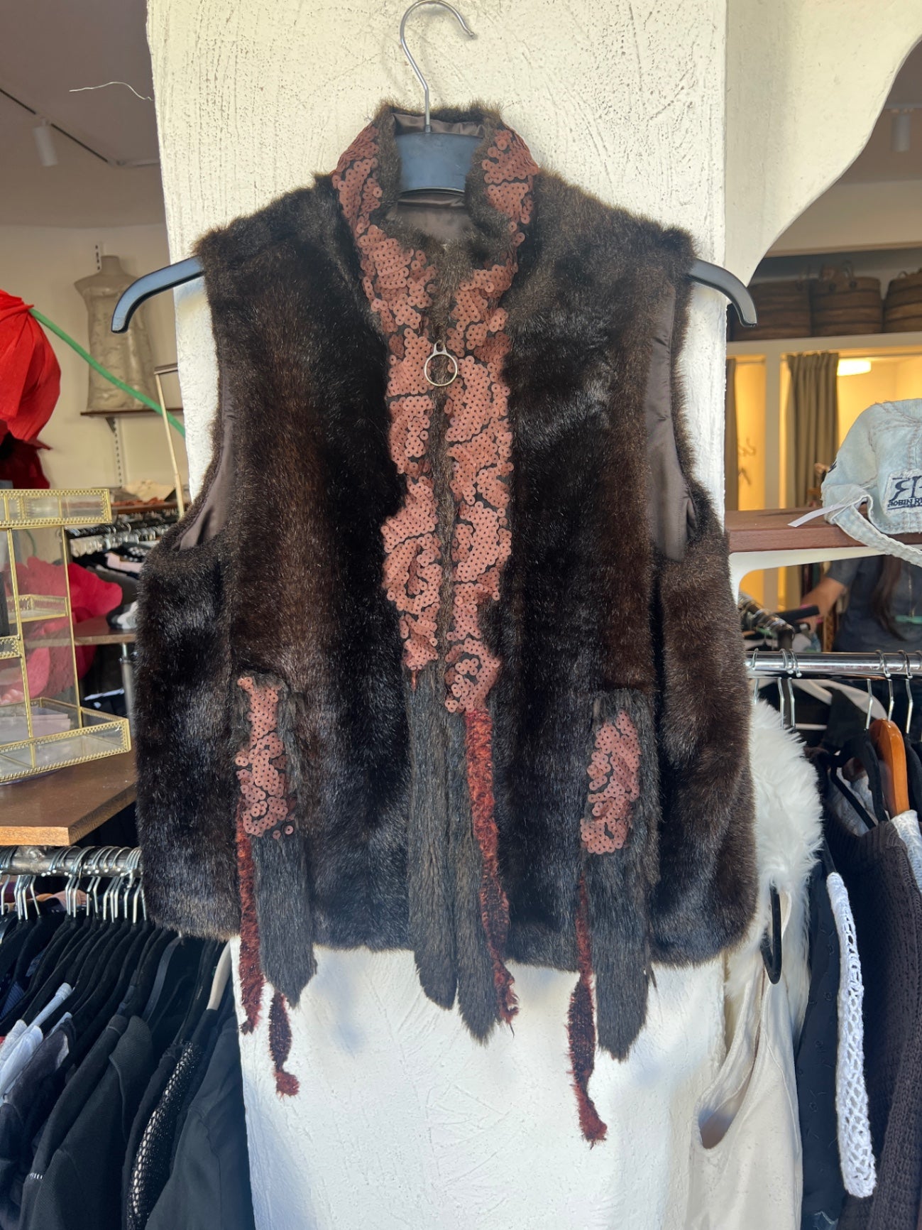 Mango Tree Weste 38 Braun