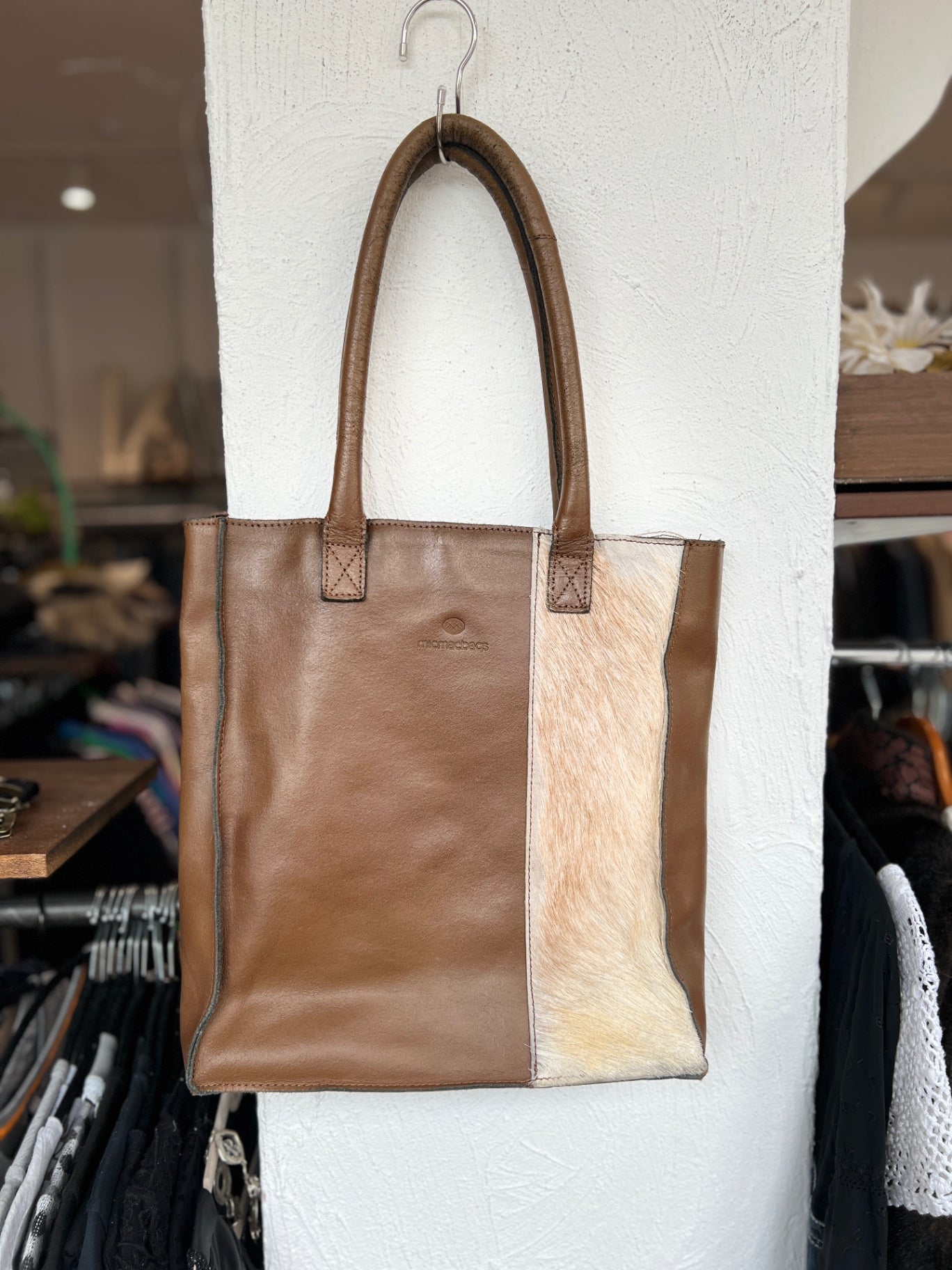 Tasche Hellbraun und Elfenbein