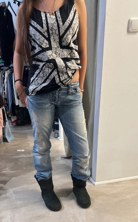 Top S Schwarz und Weiß