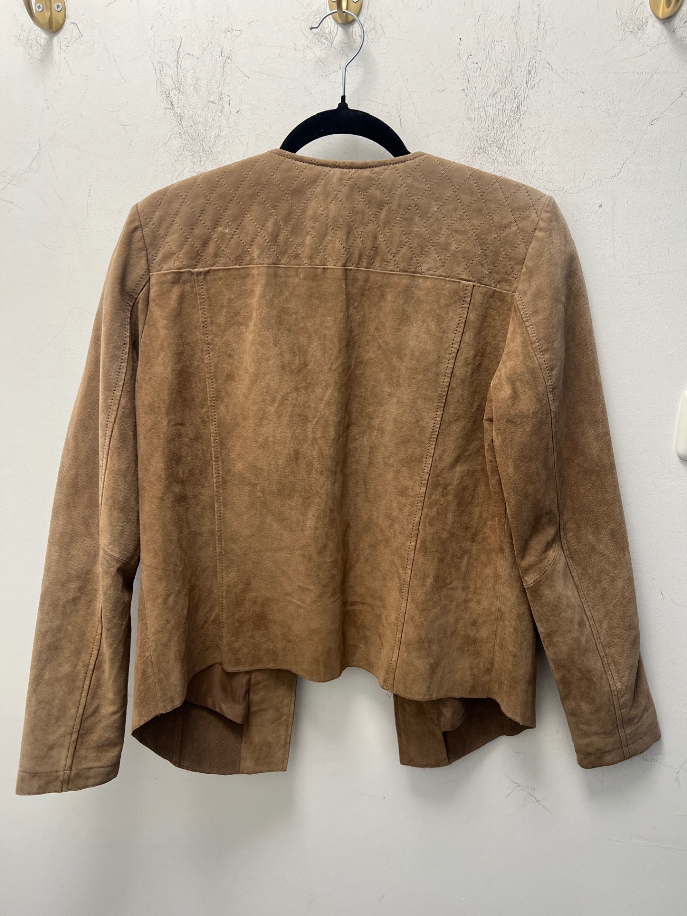 Black Jacket Lederjacke Beige