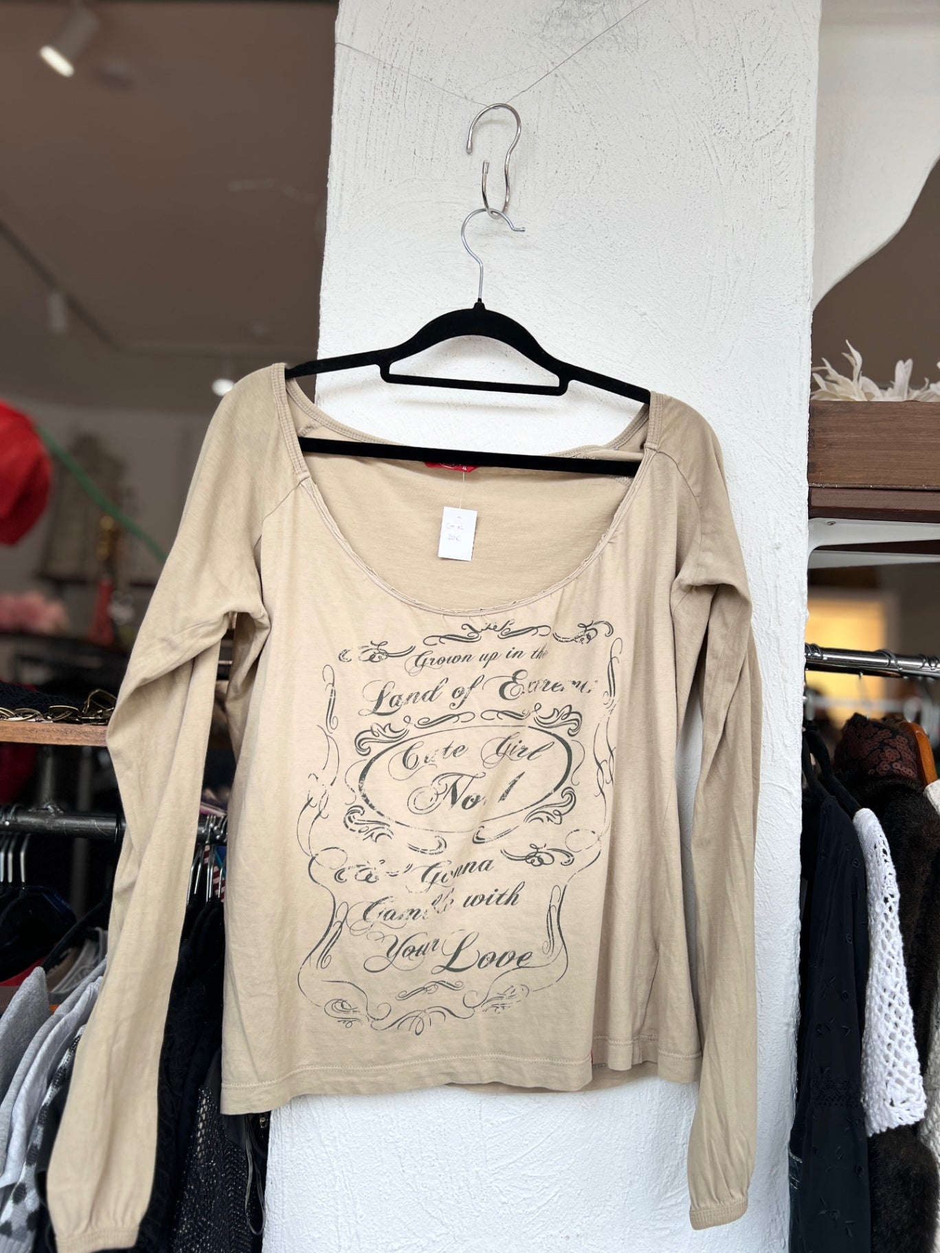 edc Langarmshirt XL Beige