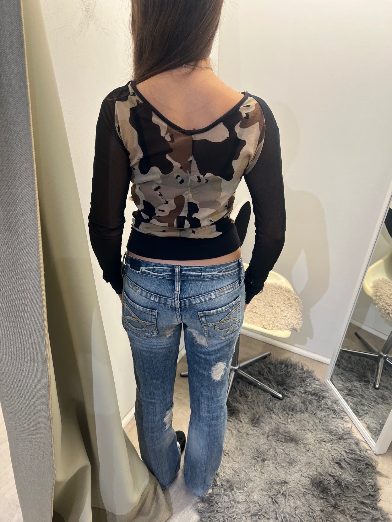 Oberteil S Beige, Schwarz, Braun