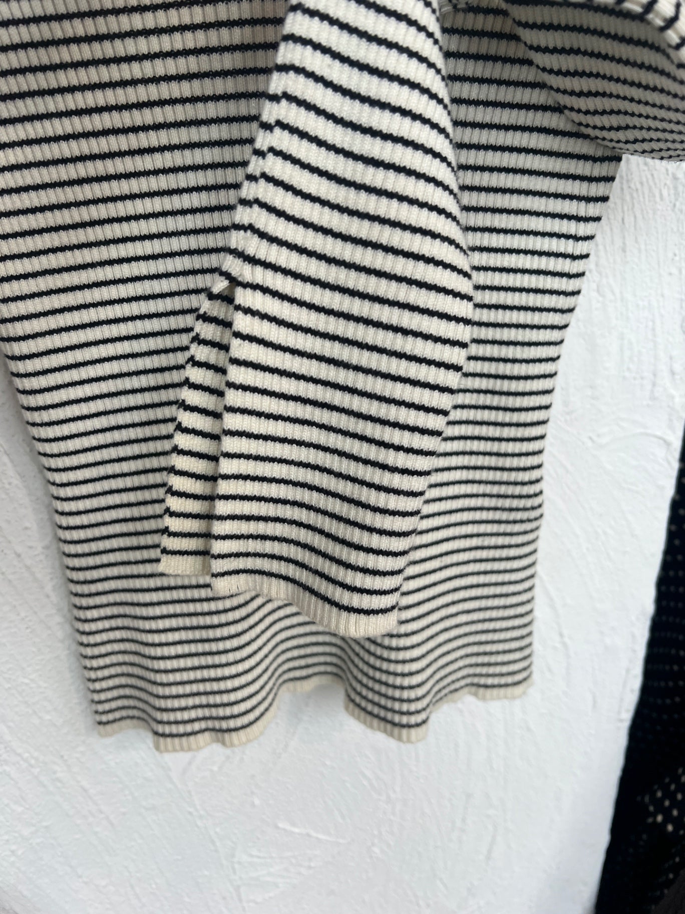 Langarmshirt XS Weiß mit schwarze Streifen