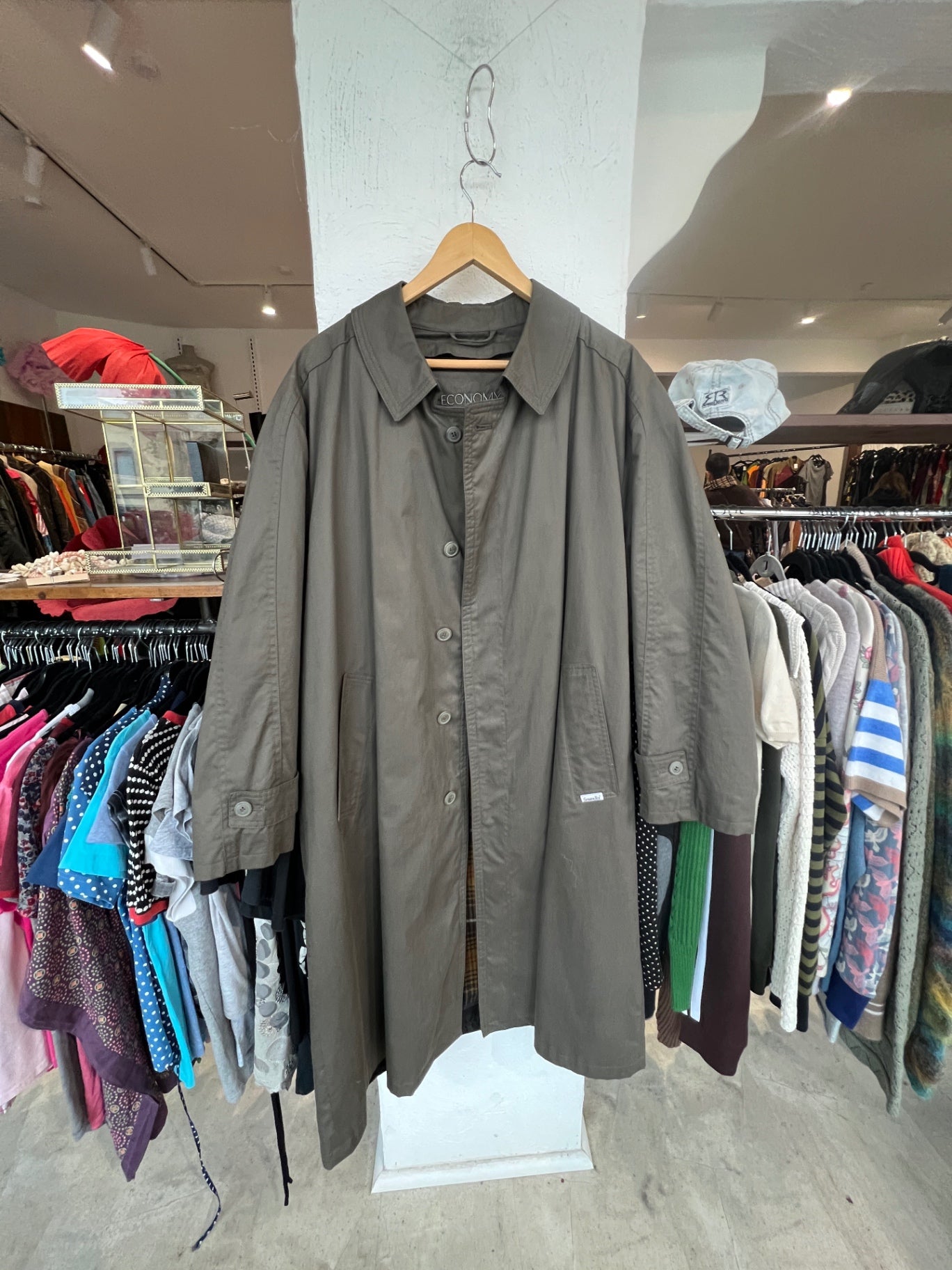 Vintage Mantel XL Grau