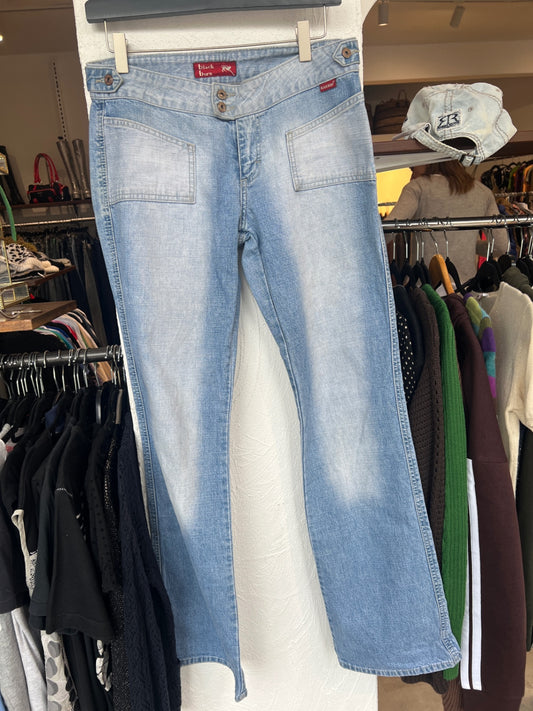 Black Burn Jeans Hellblau