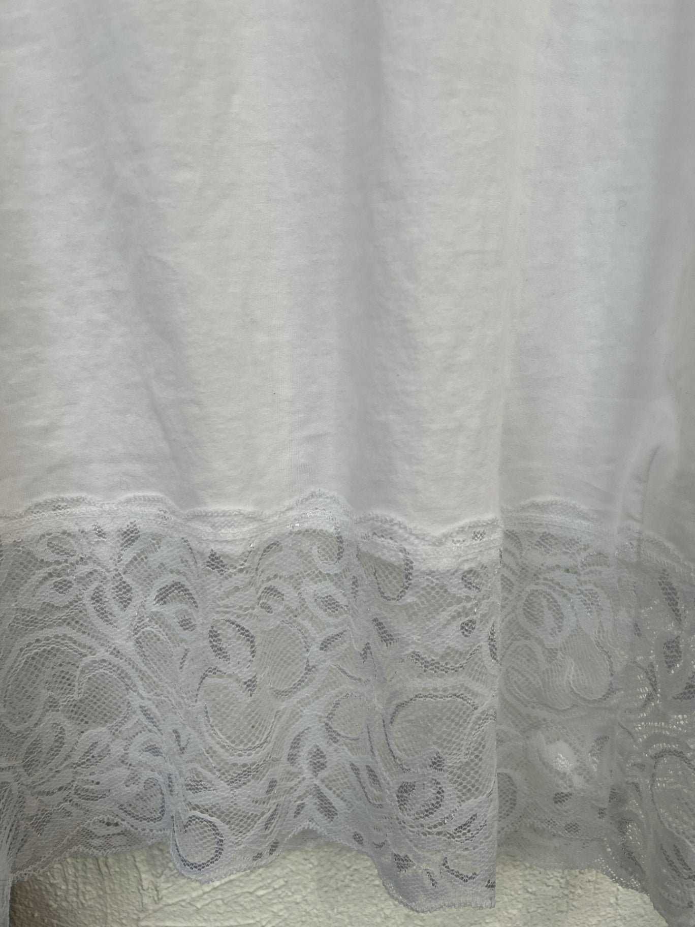 Top mit Spitze S Weiß