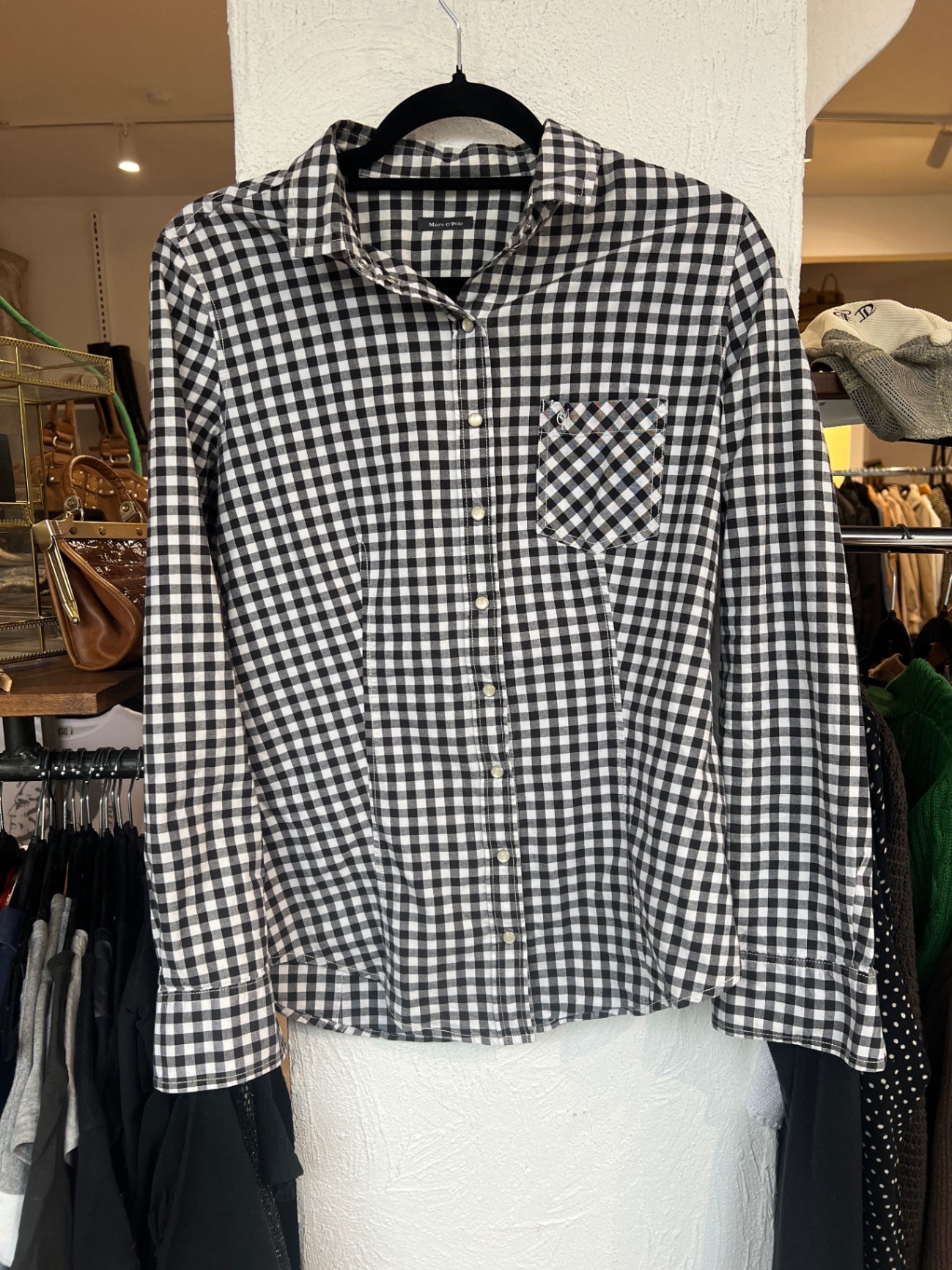 Marc O'Polo Hemd Schwarz und Weiß