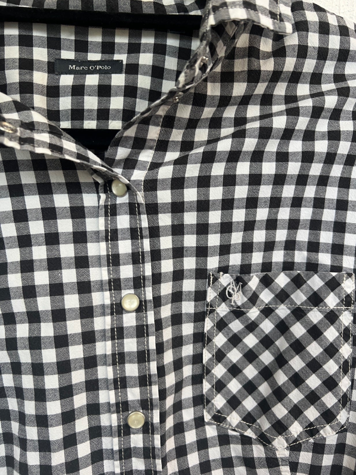 Marc O'Polo Hemd Schwarz und Weiß