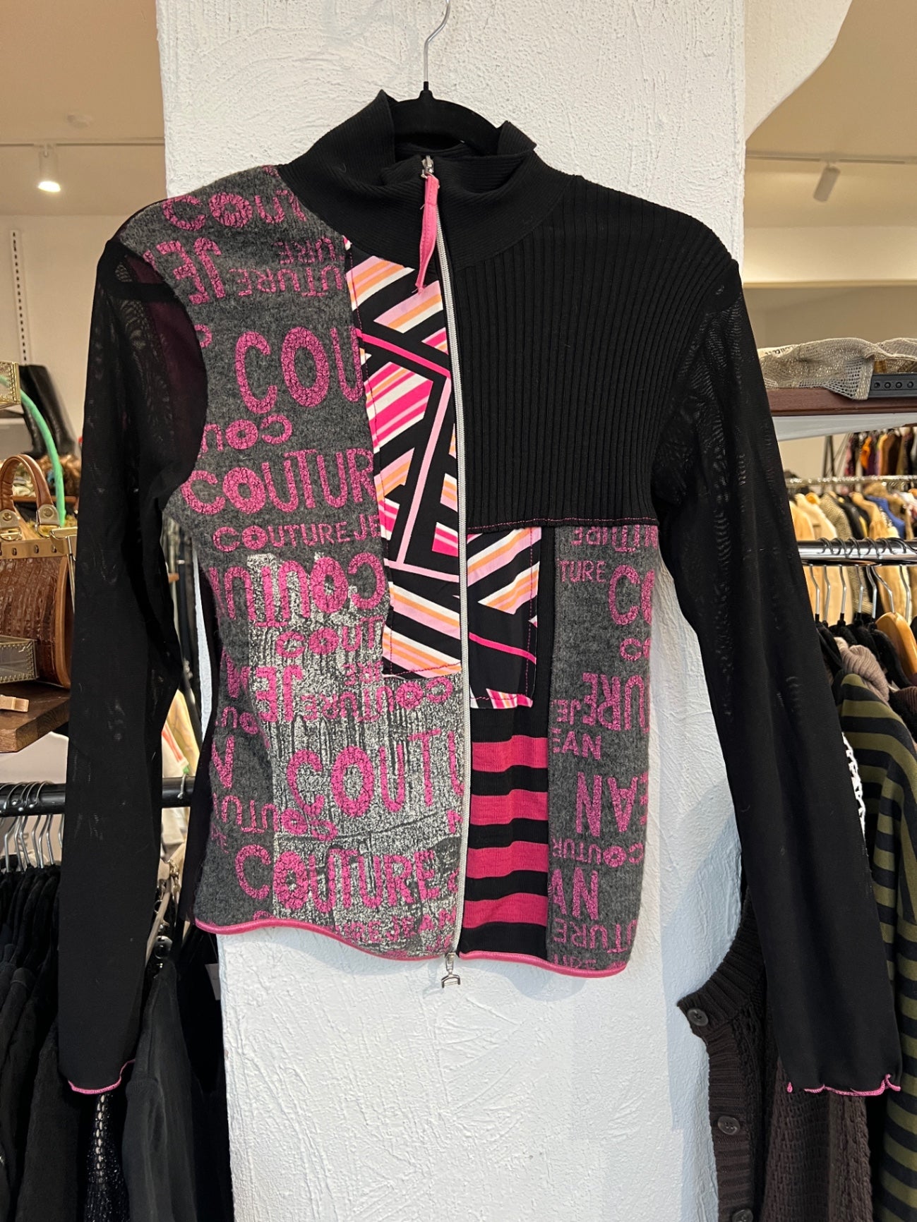 Nikowa Jacke 38 Schwarz, Pink, Grau, Weiß, Orange