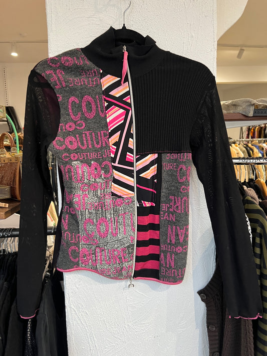 Nikowa Jacke 38 Schwarz, Pink, Grau, Weiß, Orange