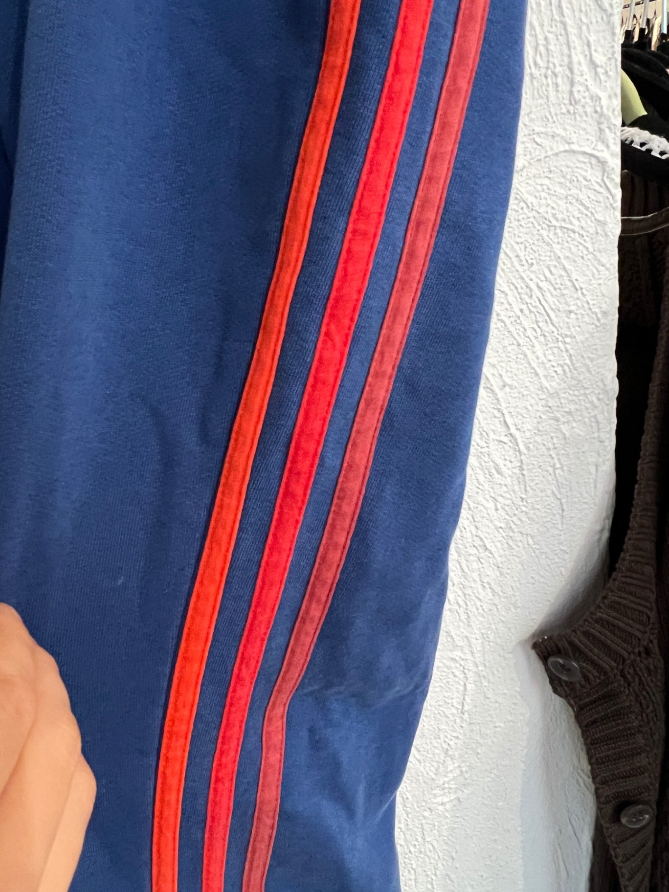 Adidas Hose L Blau und Rot