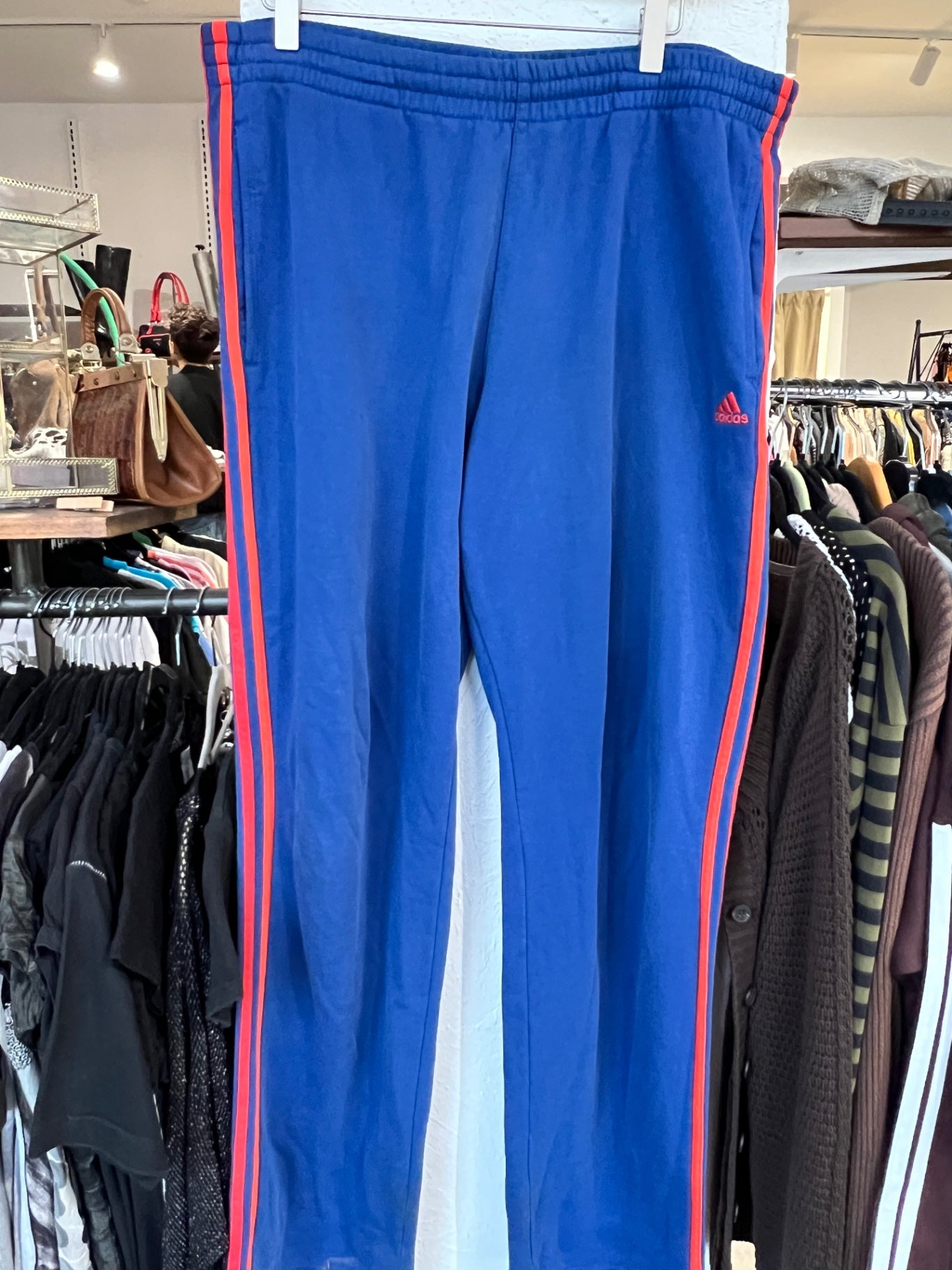 Adidas Hose L Blau und Rot