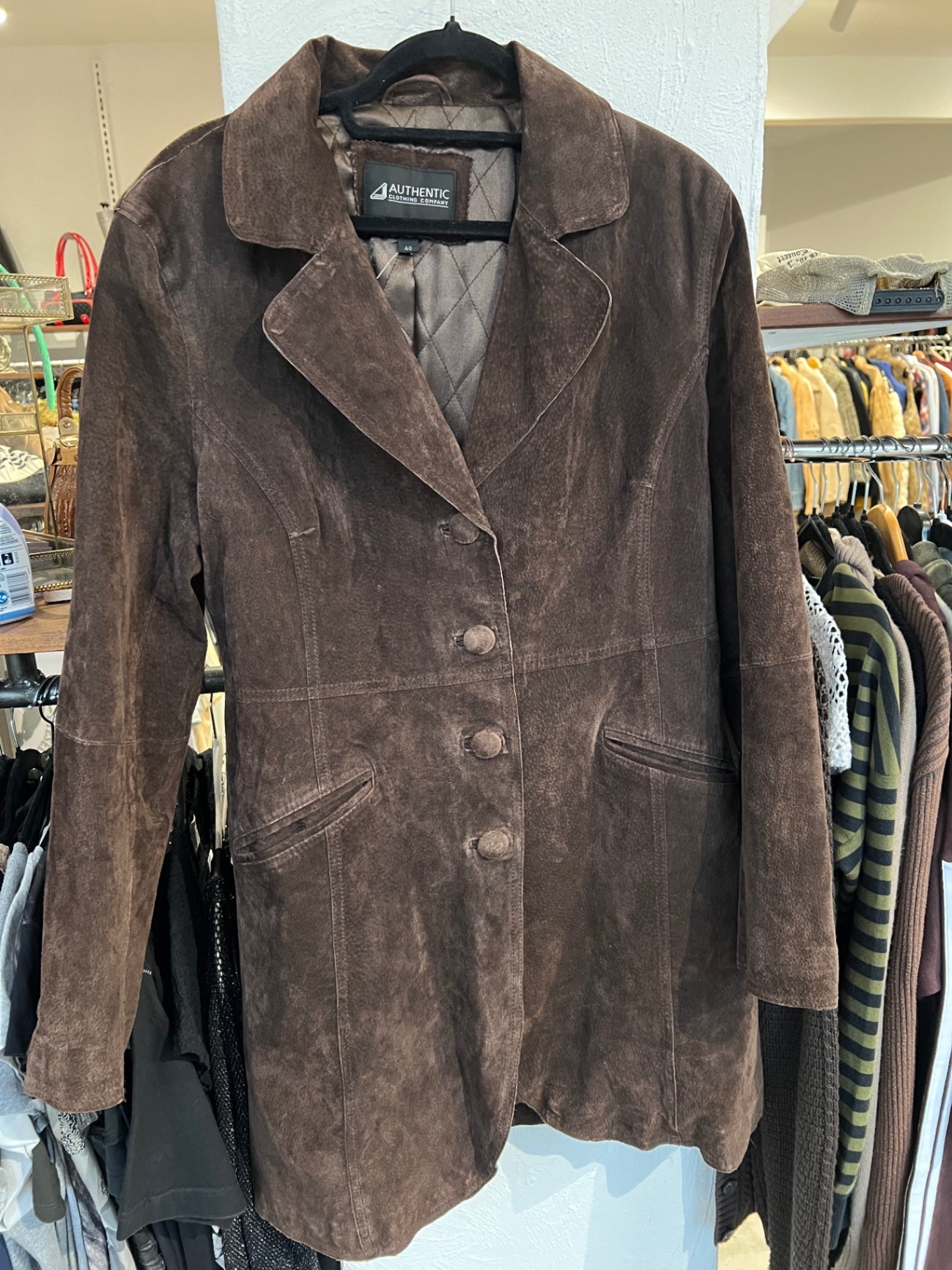 Authentic Wildledermantel Braun