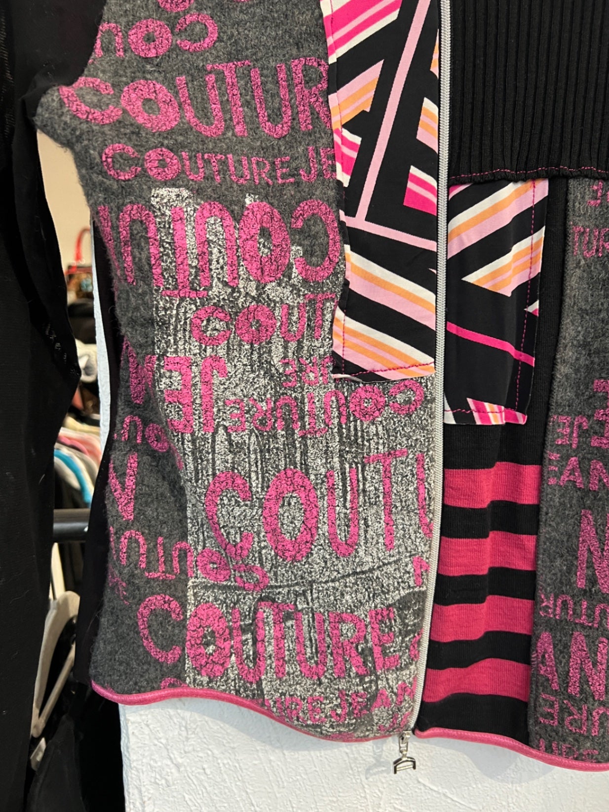 Nikowa Jacke 38 Schwarz, Pink, Grau, Weiß, Orange