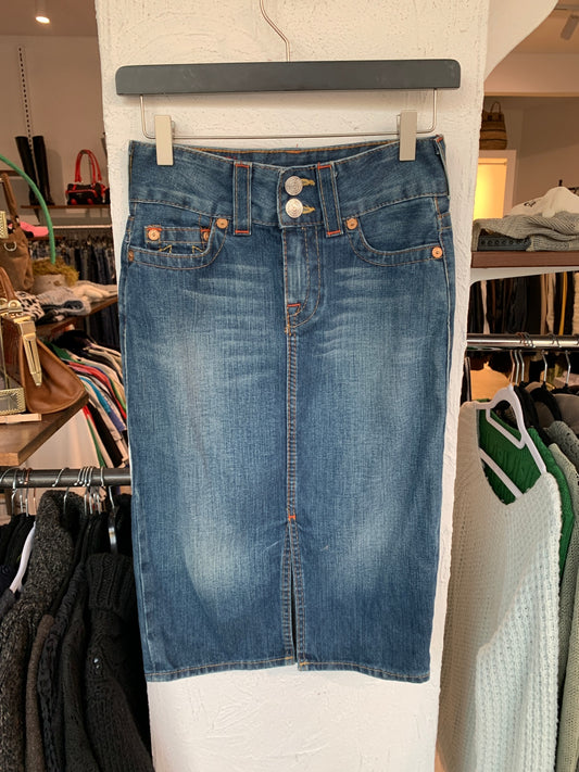 True Religion Jeans Rock W25 Blau