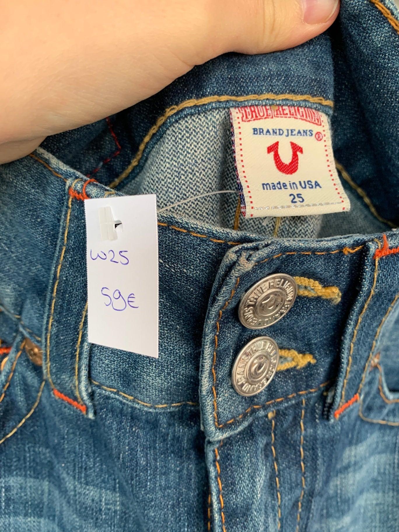 True Religion Jeans Rock W25 Blau