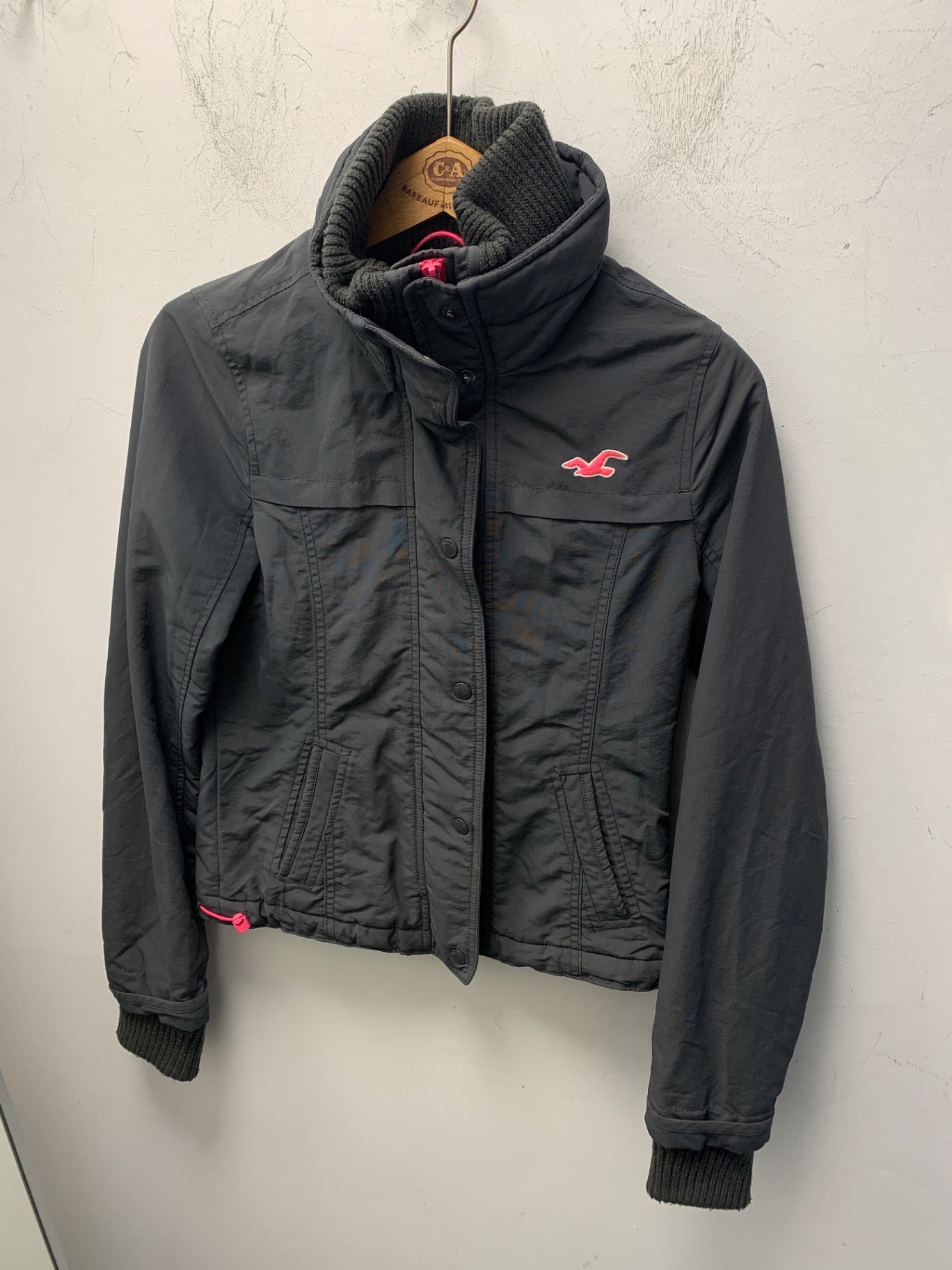 Hollister Jacke XS Grau Pink