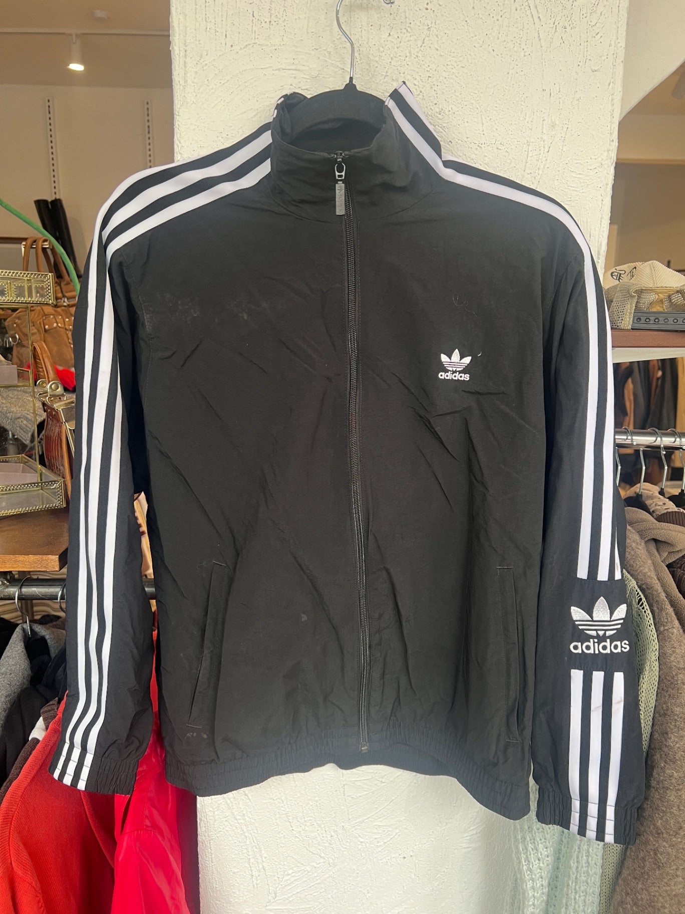 adidas Strickjacke 38 Schwarz Weiß