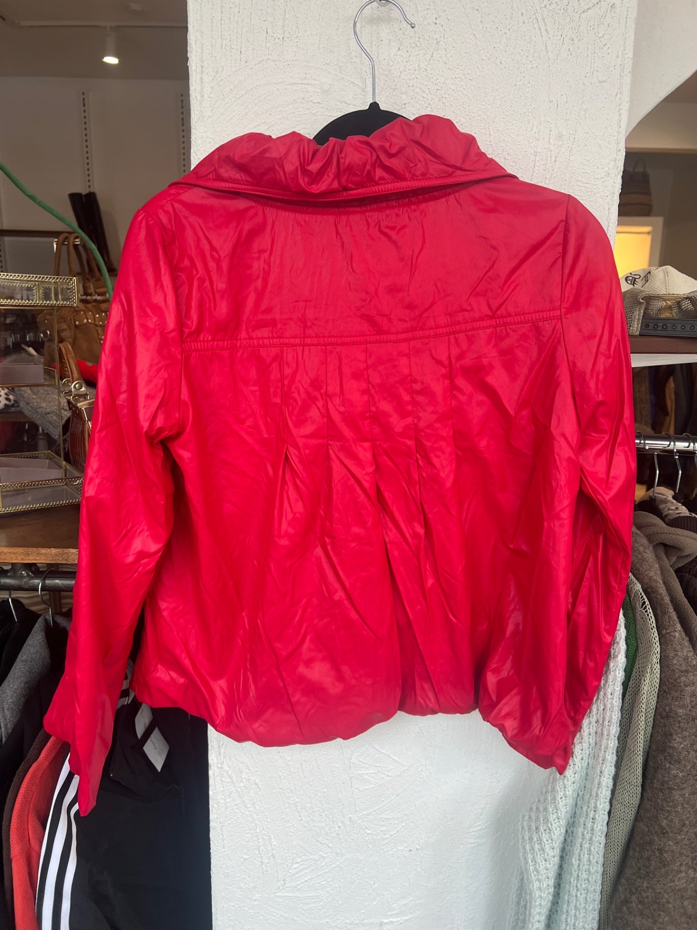 Unbekannt Jacke M Rot mit Kragen