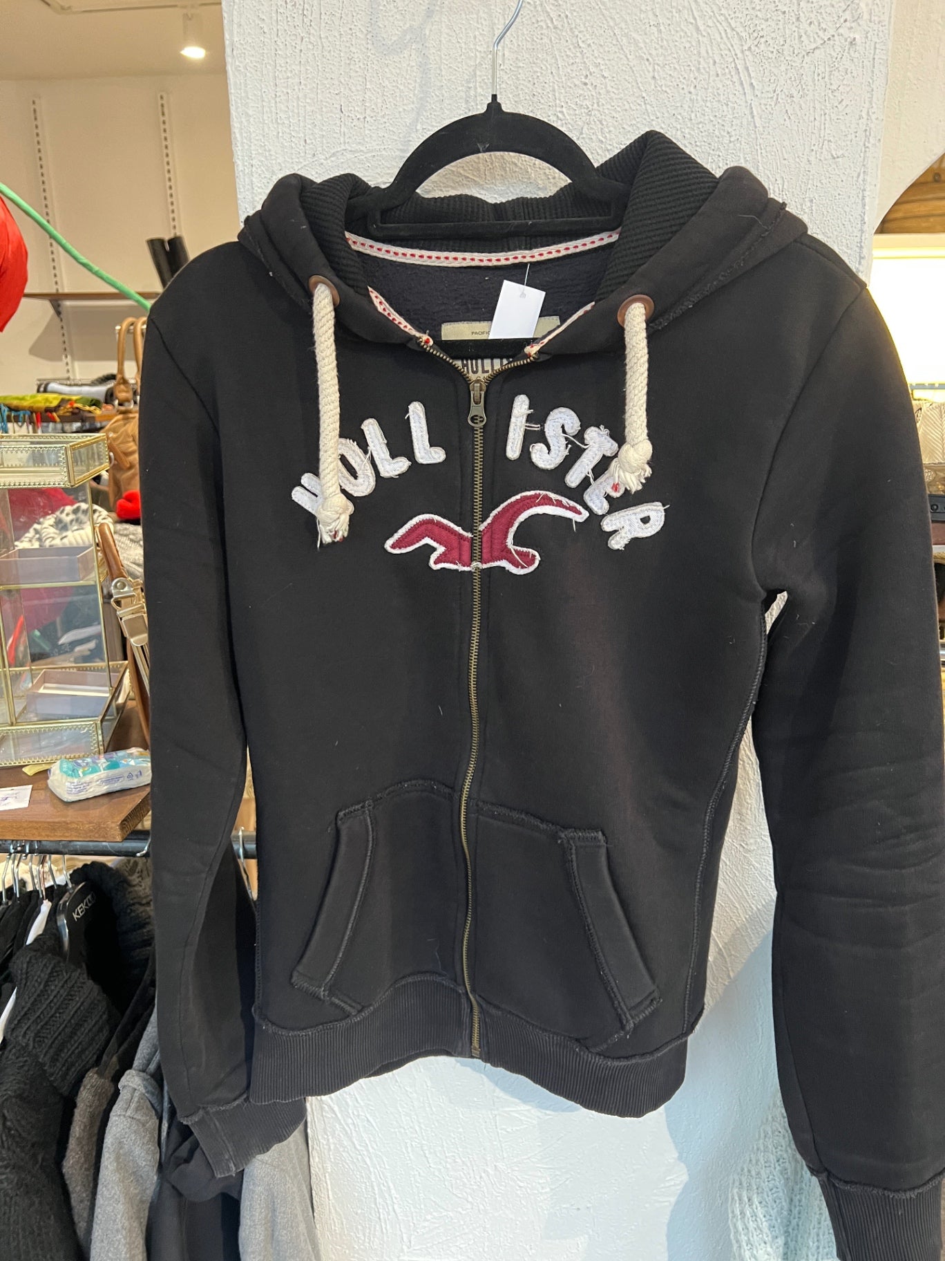 Hollister Strickjacke L Schwarz