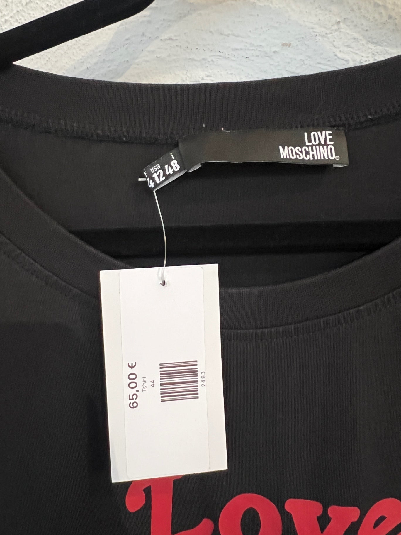 Love Moschino T-Shirt 44 Schwarz Rot