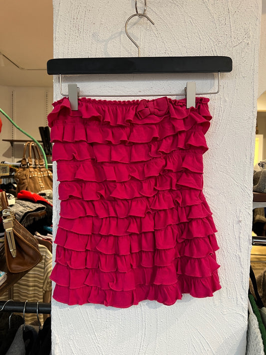 Hollister Bandeau-Top M Pink mit Rüschen