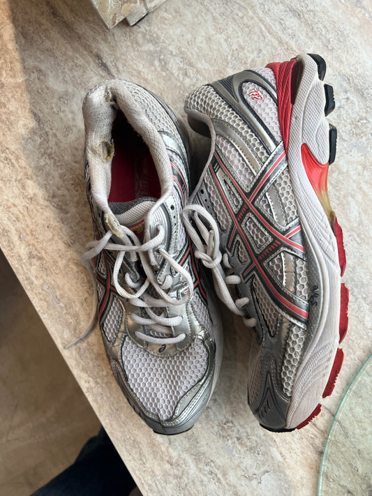 Asics Sportschuhe 41,5 Silber Rot