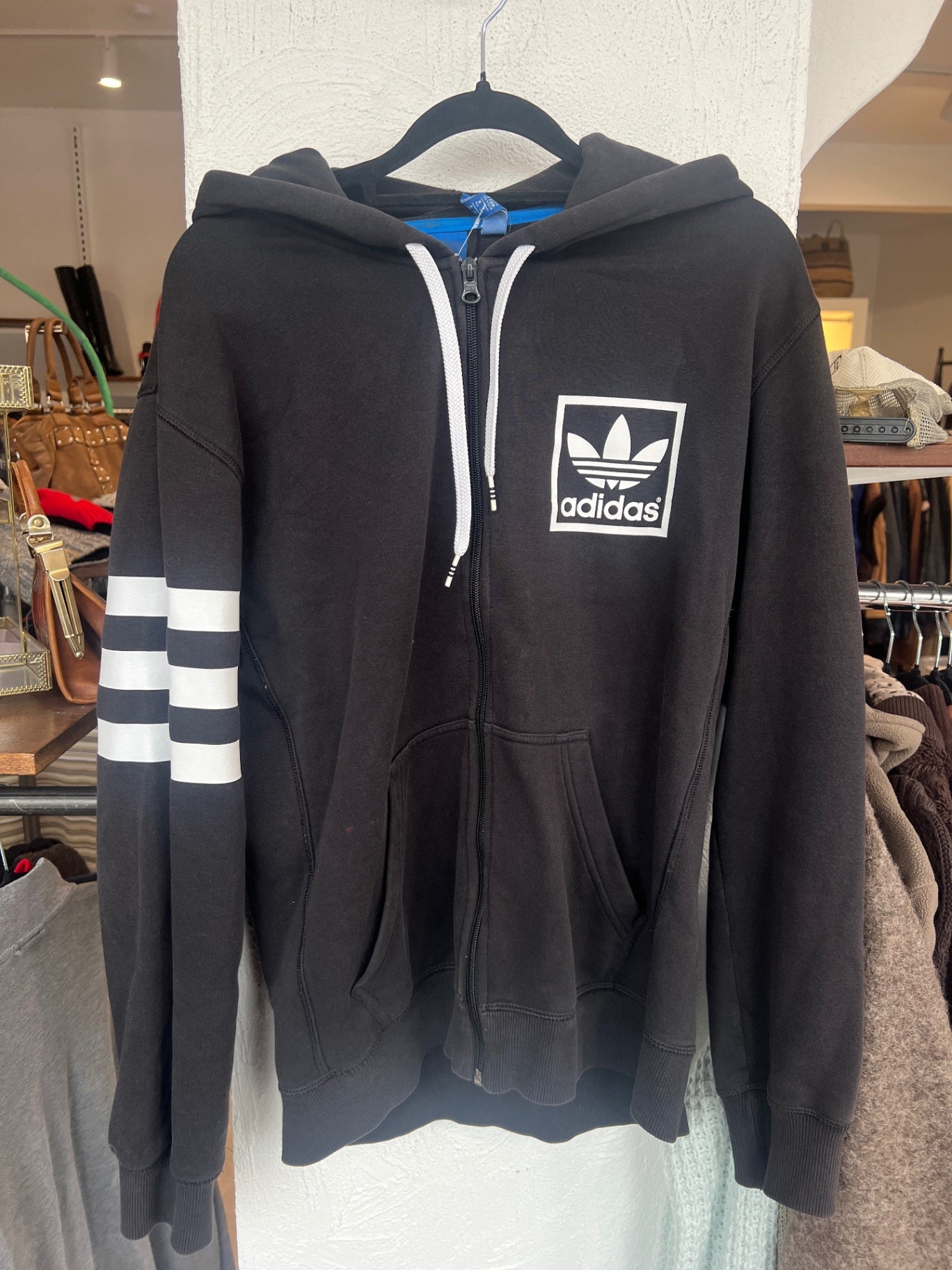 adidas Strickjacke XS Schwarz Weiß