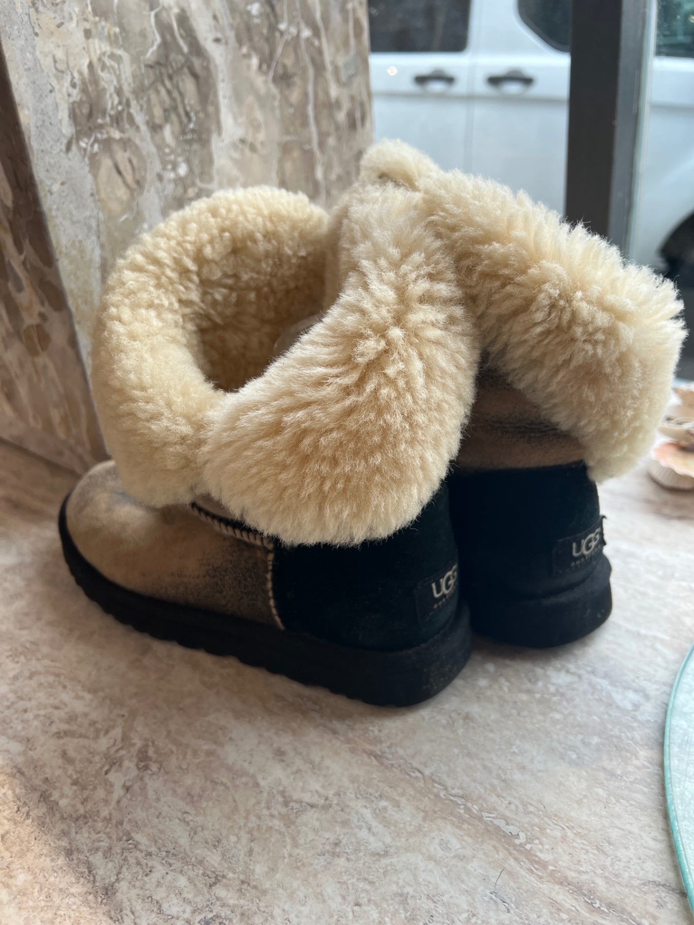 UGG Stiefel 38 Beige Schwarz