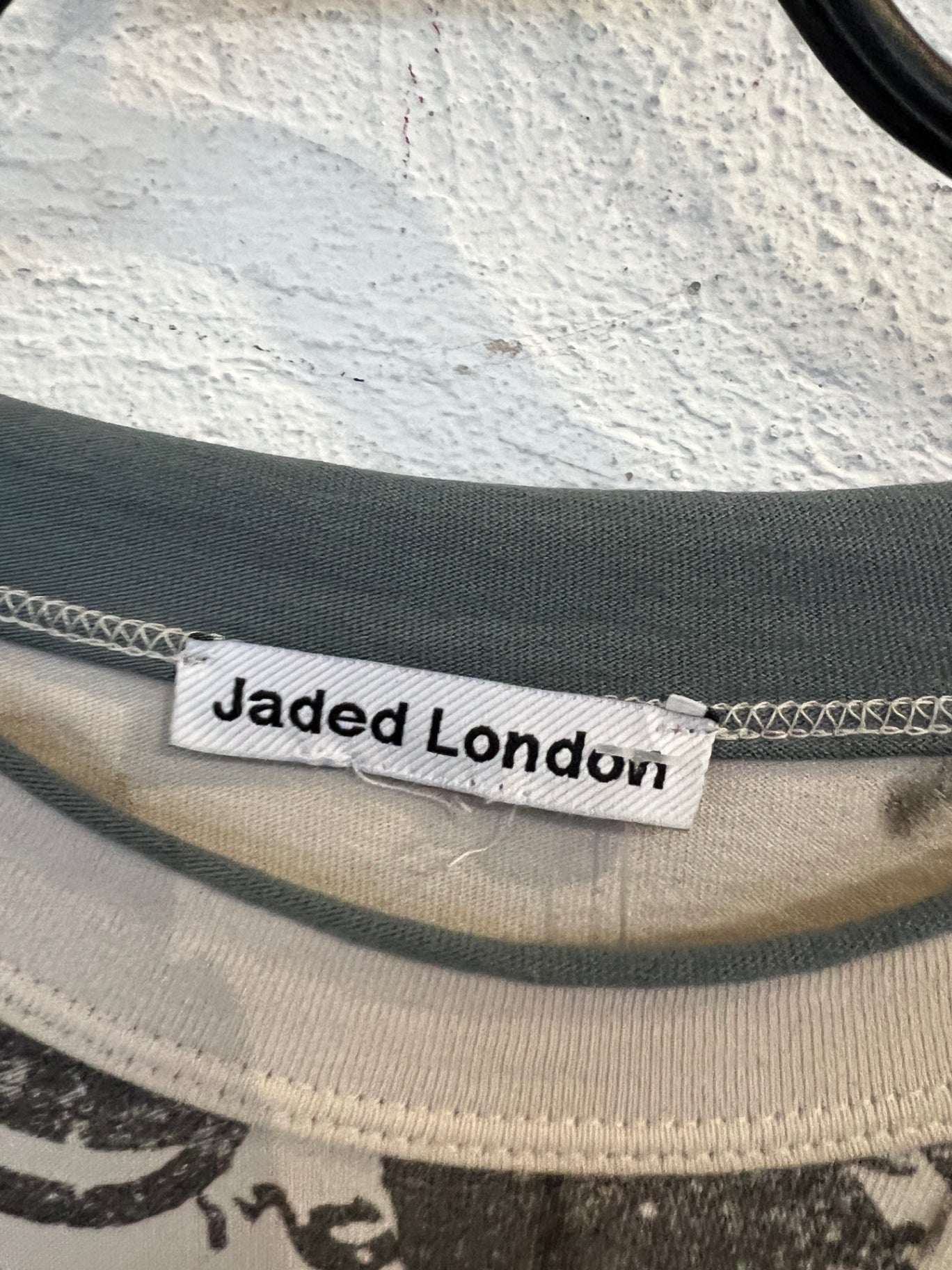 Jaded London Langarmshirt M Beige, Grau