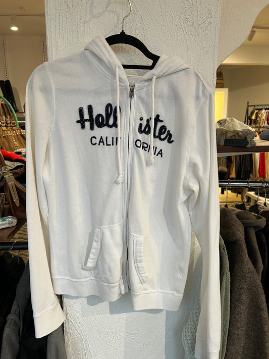 Hollister Strickjacke L Weiß