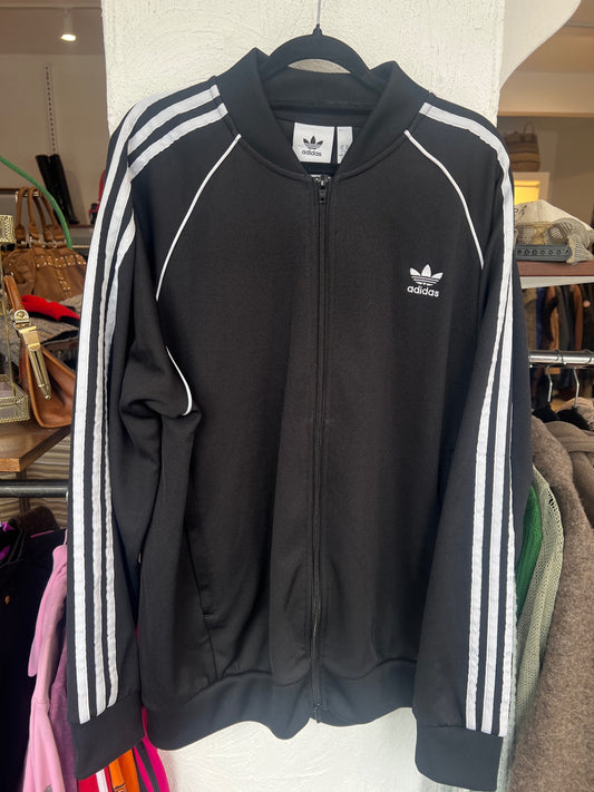 adidas Strickjacke XL Schwarz Weiß