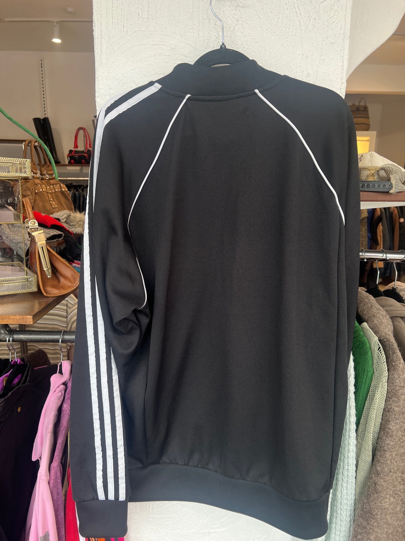 adidas Strickjacke XL Schwarz Weiß