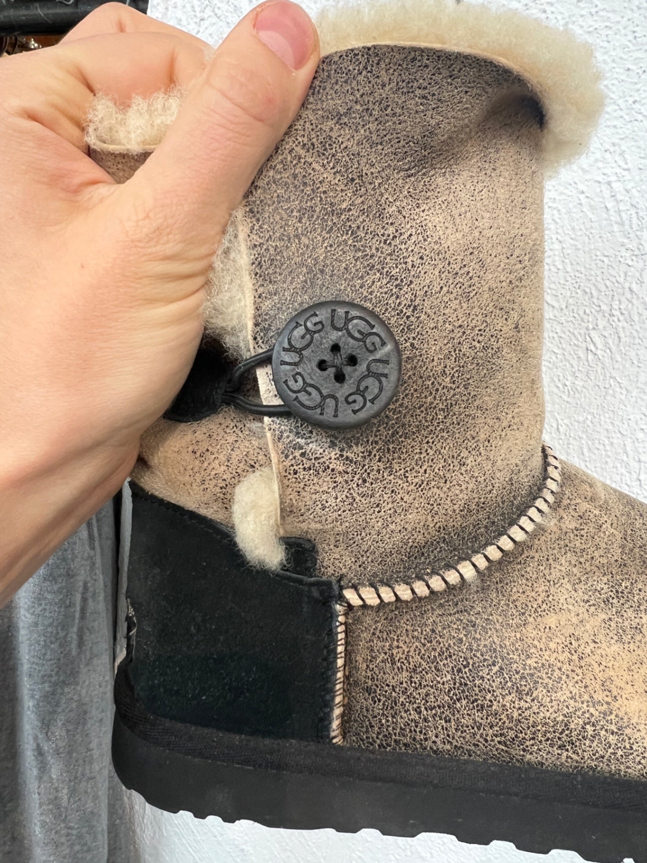 UGG Stiefel 38 Beige Schwarz